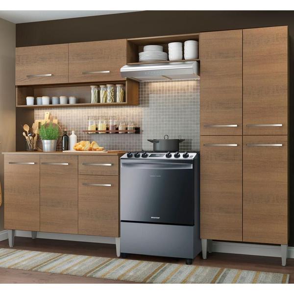 Armário de Cozinha Completa com Armário e Balcão 229cm Emilly Madesa Armário de Cozinha Completa com Armário e Balcão 229cm Emilly Madesa