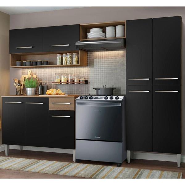 Armário de Cozinha Completa com Armário e Balcão 229cm Emilly Madesa Armário de Cozinha Completa com Armário e Balcão 229cm Emilly Madesa