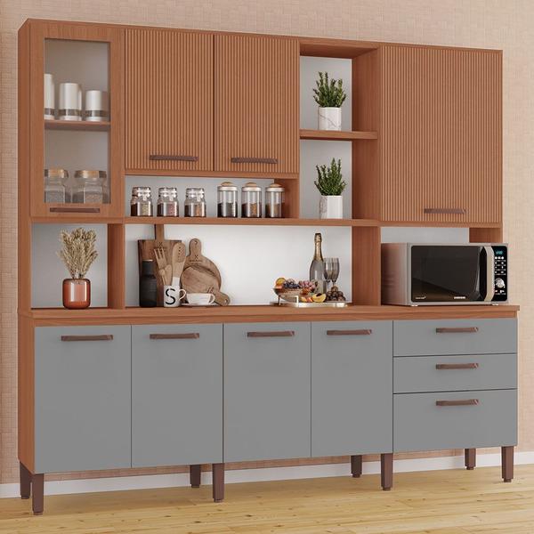 Armário de Cozinha Diana 100% MDF Tuboarte 8 Portas e 3 Gavetas Armário de Cozinha Diana 100% MDF Tuboarte 8 Portas e 3 Gavetas