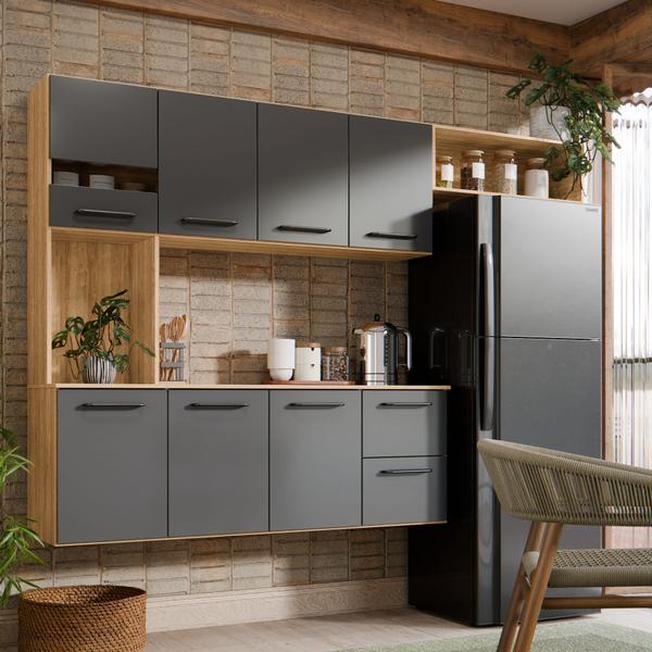 Armário de Cozinha Juliana Completa Com 7 Portas E 2 Gavetas Compacta - Mobili Mobili Armário de Cozinha Juliana Completa Com 7 Portas E 2 Gavetas Compacta - Mobili Mobili
