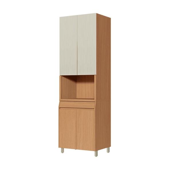 Imagem de Armário de Cozinha Paneleiro Torre Quente 4 Portas 100% MDF Simone Mendes 70cm