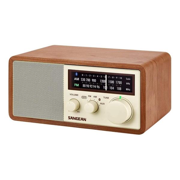 Imagem de Armário de madeira Bluetooth Radio Sangean WR-16 AM/FM marrom