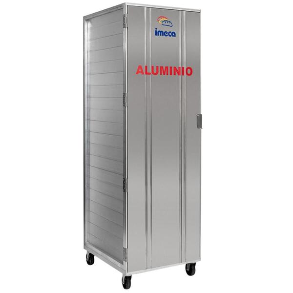 Imagem de Armário de Pães Vazio Cod.104 Imeca - Estrutura em Aluminio Porta Aço Inox 304 Capacidade 20 esteiras ou assadeiras 58 x 70cm C/ Rodízios