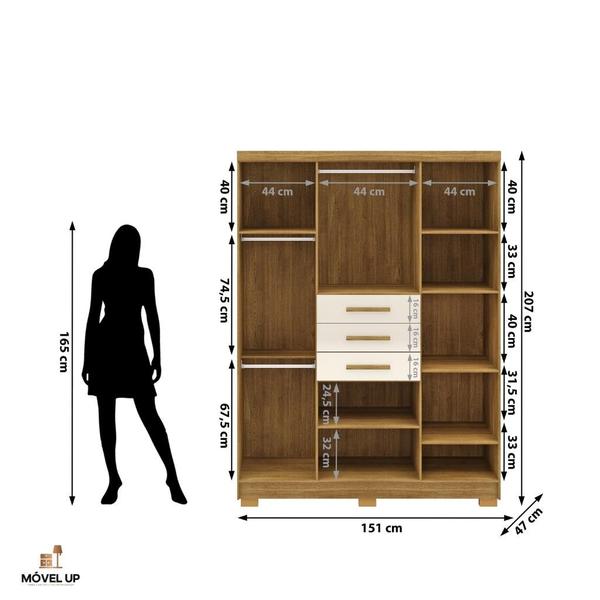 Imagem de Armário Guarda Roupa Casal Taurus 6 Portas - Vlr Móveis