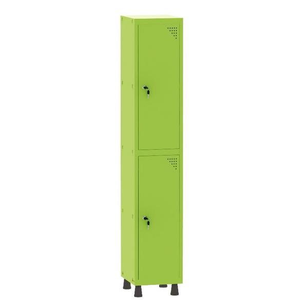 Imagem de Armário Guarda Volume Locker Roupeiro 1 Vão 2 Portas Aço GRF501/2 Verde Miró - Pandin