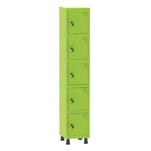 Imagem de Armário Guarda Volume Locker Roupeiro 1 Vão 5 Portas Aço GRF501/5 Verde Miró - Pandin