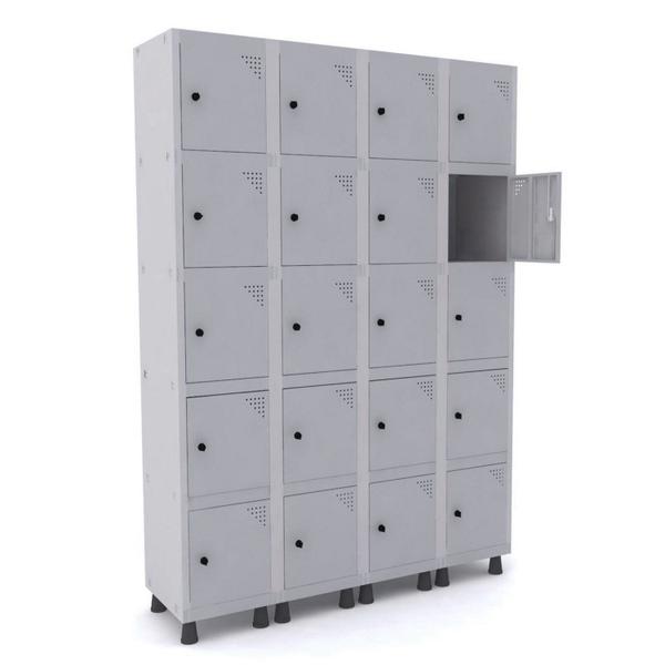 Armário Guarda Volume Locker Roupeiro 20 Portas Aço GRP 504/20