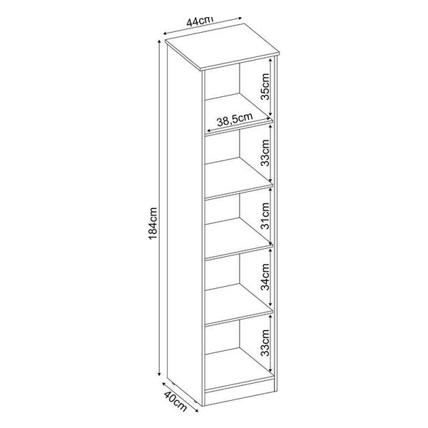 Imagem de Armário Multiuso 1 Porta Reflex ll 21170 Branco Demóbile