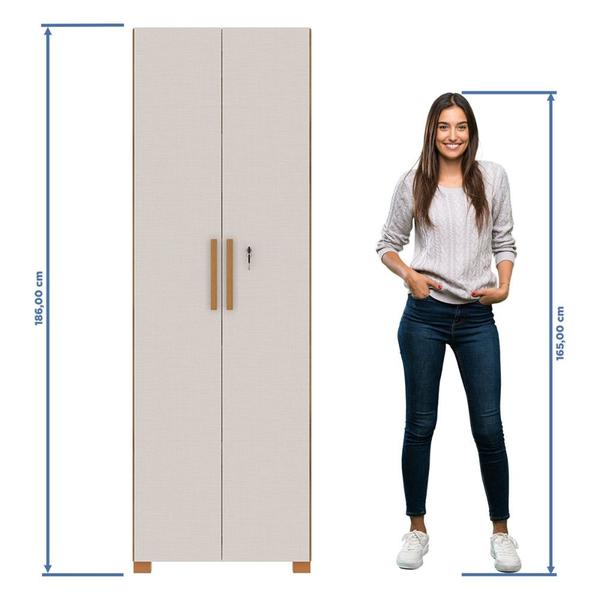 Armário Multiuso 2 Portas com Pés NT 4020 Notável Móveis - Armário