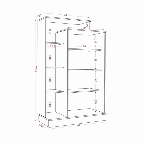 Imagem de Armário Multiuso Com 2 Portas Florença Branco - Aramóveis