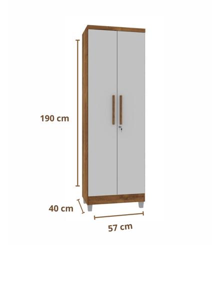 Imagem de Armário multiuso com chaves Napole Mirarack Canela/Off white