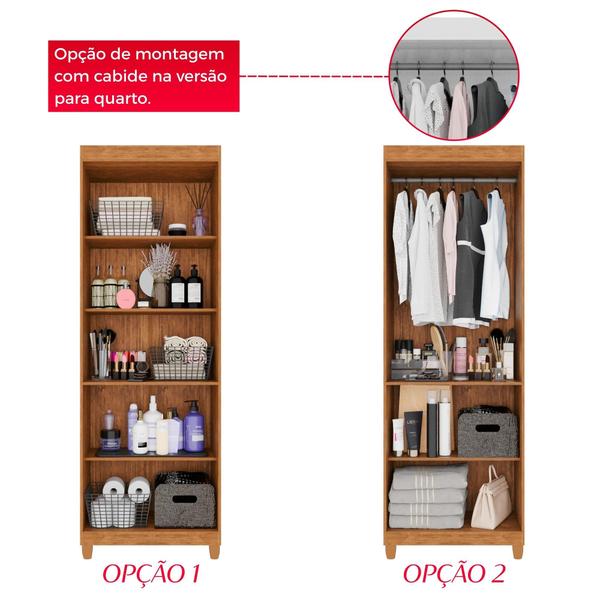 Armário Multiuso Master com Chave e Pés 182cm Cinamomo - Armário