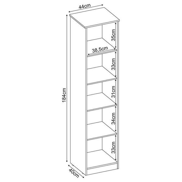 Imagem de Armário Multiuso Reflex II 1 Porta Branco com Espelho - Demóbile