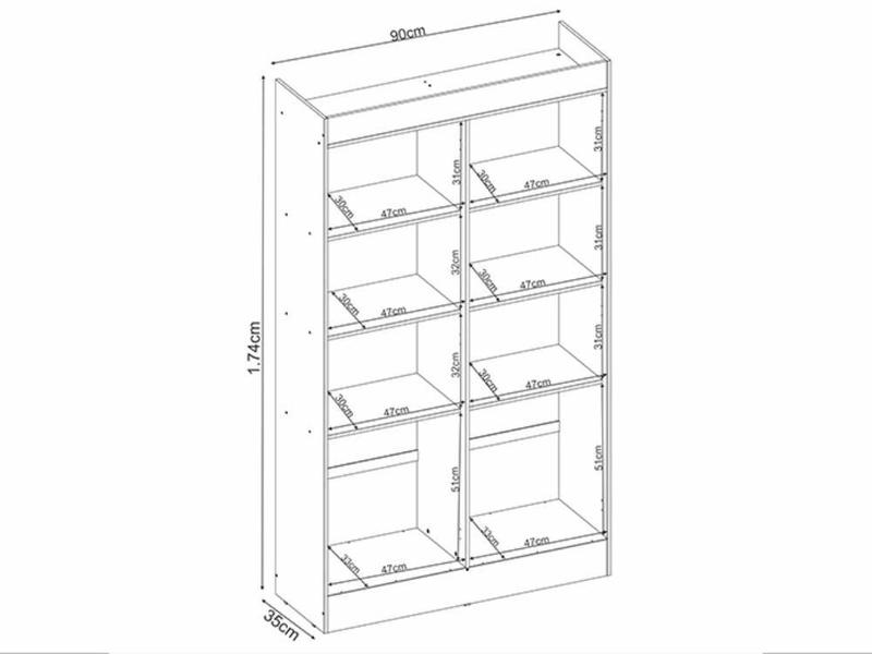 Imagem de Armário Multiuso Sapateira 4 Portas Formosa Demóbile Amêndola Off White