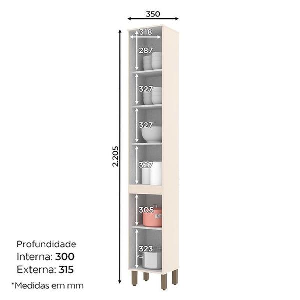 Imagem de Armário Paneleiro 2 Portas Connect Off White  Henn