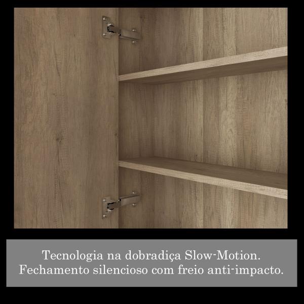 Imagem de Armário para Banheiro 02 portas Malbec 100cm MDF Móveis Bosi