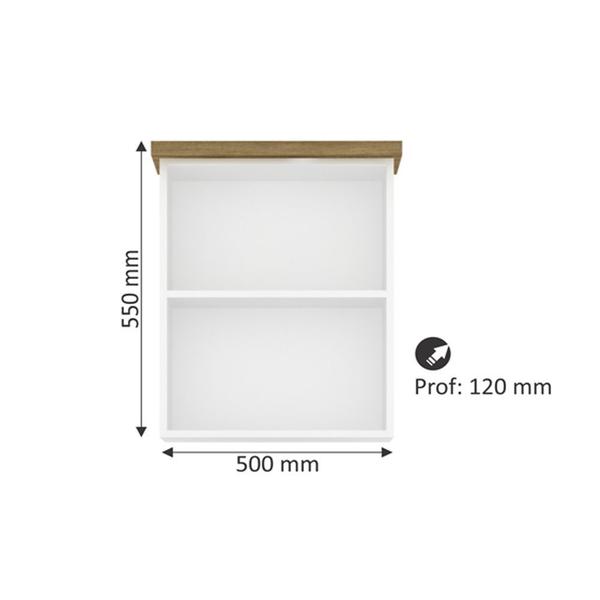 Imagem de Armário para Banheiro 50cm Cewal com 02 portas Branco/Mel