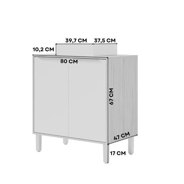 Armário para Banheiro 80 Cm com Cuba Elis - Yescasa Imagem de Armário para Banheiro 80 Cm com Cuba Elis