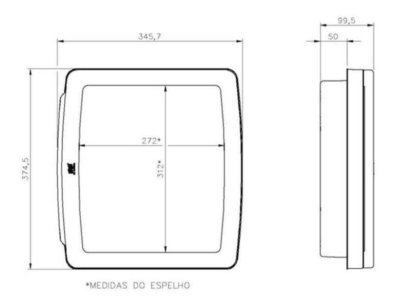 Imagem de Armário para Banheiro com Espelho e Porta Reversível Herc Branco