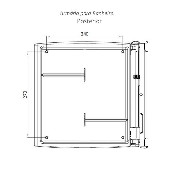 Imagem de Armário Para Banheiro Com Espelho Sobrepor E Embutir Cz Herc