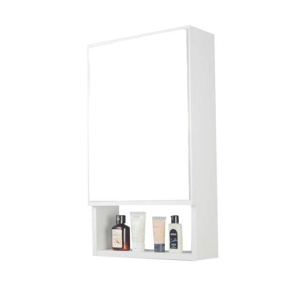 Imagem de Armário para Banheiro com Espelho Tebas Branco 34cm