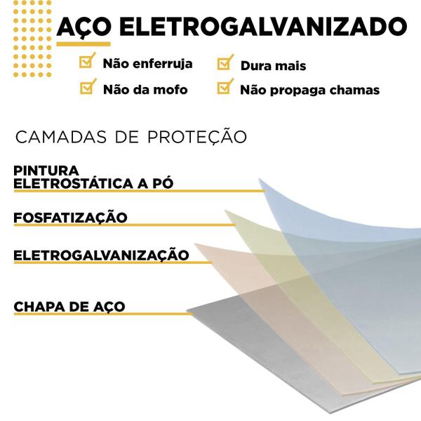 Imagem de Armário para Banheiro em Aço Romã Branco - Cozimax