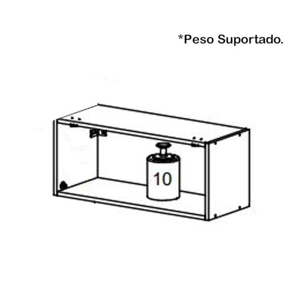 Armario Refrigerador 70cm 751AM Nogueira Off White KTP - Kits Paraná Imagem de Armario Refrigerador 70cm 751AM Nogueira Off White KTP