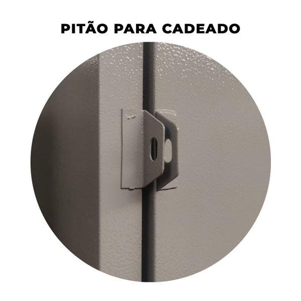 Armário Roupeiro De Aço Guarda-Volume Locker Vestiário 4 portas peq. Academia, Comércio, Alojamento, Loja e Escritório. Durável e Seguro - Euromob Imagem de Armário Roupeiro De Aço Guarda-Volume Locker Vestiário 4 portas peq. Academia, Comércio, Alojamento, Loja e Escritório. Durável e Seguro