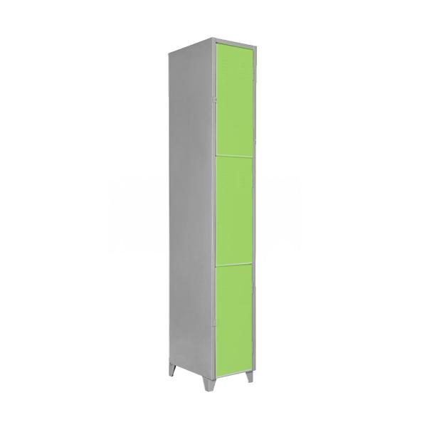 Armário Roupeiro De Aço Vestiário Academia 3 Portas Locker Verde com Chave - CONEXÃO OFFICE Imagem de Armário Roupeiro De Aço Vestiário Academia 3 Portas Locker Verde com Chave