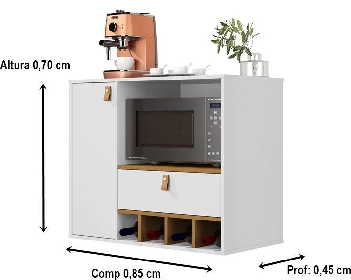 Imagem de Armário Suspenso Com Suporte Para Microondas Estilo Retro  Eddi - Cores Diversas - Lojas G2