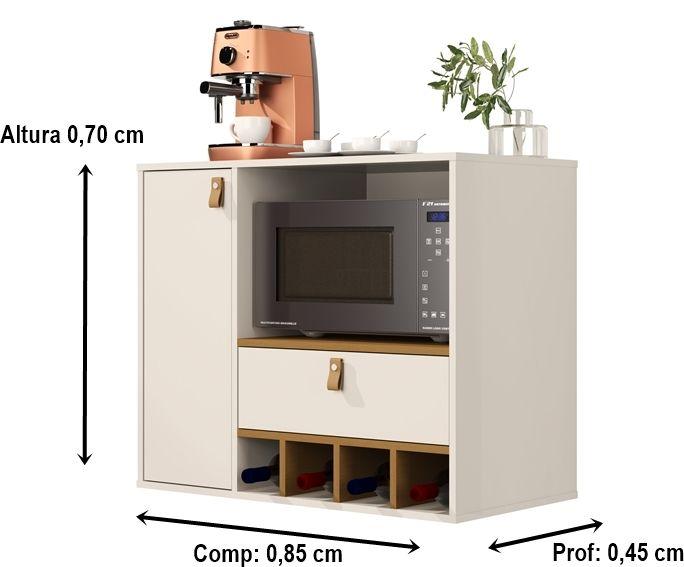 Imagem de Armário Suspenso Com Suporte Para Microondas Estilo Retro  Edipo - Cores Diversas - Lojas K7