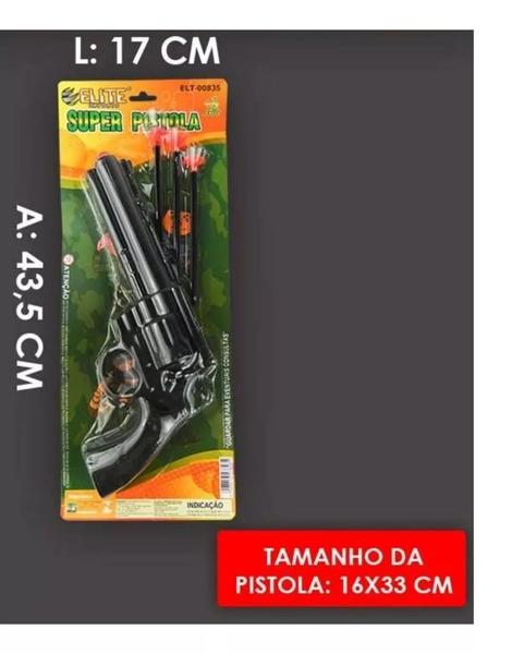 Arminha brinquedo arma revolver grande lança dardos grande - ELITE Imagem de Arminha brinquedo arma revolver grande lança dardos grande