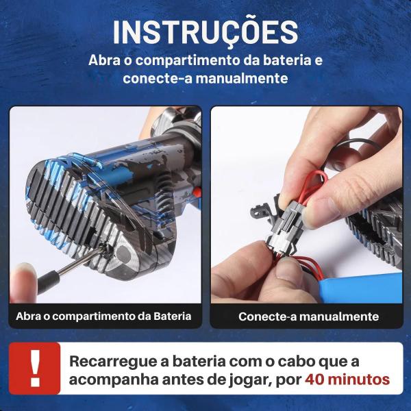 Arminha Lançador De Gel Bolinha Elétrica Automática Brinquedo - Crystal Gun Imagem de Arminha Lançador De Gel Bolinha Elétrica Automática Brinquedo