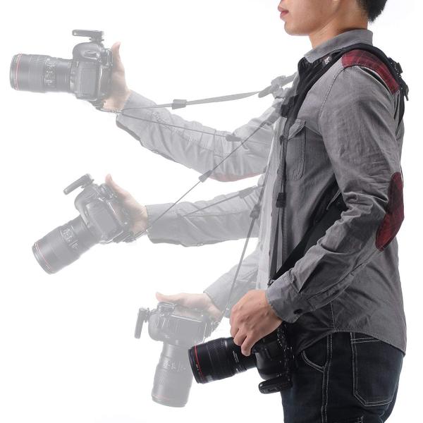 Arnês de alça de câmera ztowoto Double Shoulder para DSLR SLR Imagem de Arnês de alça de câmera ztowoto Double Shoulder para DSLR SLR