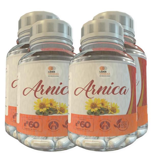 Imagem de Arnica - 60 Cáps 500Mg Kit Com 4 Potes