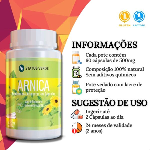 Imagem de Arnica 60 Cáps - Status Verde