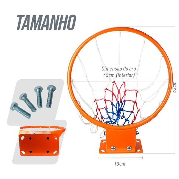 Imagem de Aro basquete oficial retrátil com molas Pista e Campo - Par