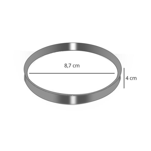 Imagem de Aro Cortador Inox Redondo Liso 8,7x4 Doupan