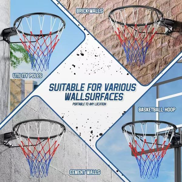 Aro de basquete Airjam de reposição de 18 polegadas montado na parede Imagem de Aro de basquete Airjam de reposição de 18 polegadas montado na parede