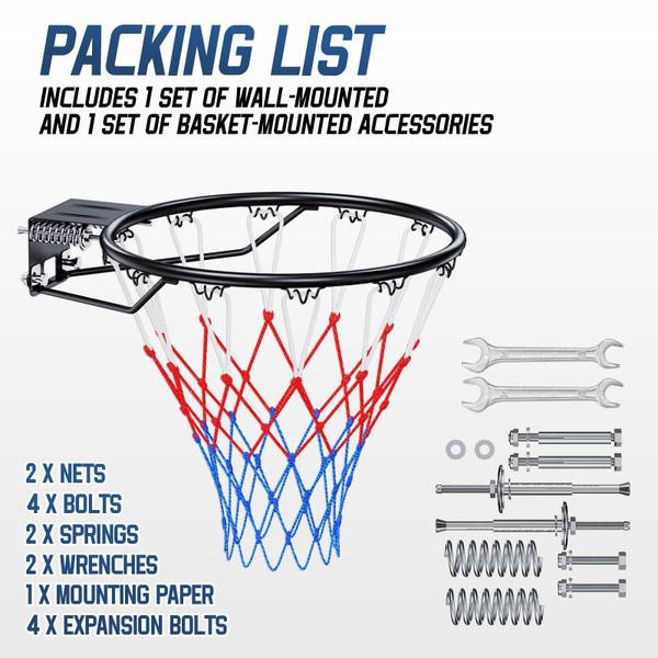 Aro de basquete Airjam de reposição de 18 polegadas montado na parede Imagem de Aro de basquete Airjam de reposição de 18 polegadas montado na parede