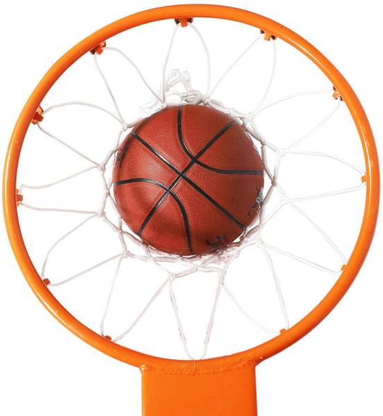 Imagem de Aro de Basquete Cesta Tamanho Oficial Basquete Aço Carbono 45cm com Rede Chuá e Presilhas