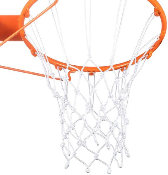 Imagem de Aro de Basquete Cesta Tamanho Oficial Basquete Aço Carbono 45cm com Rede Chuá e Presilhas