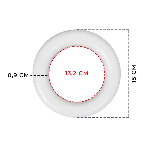 Imagem de Aro Plástico Argola 15cm Branca Para Mandala Artesanato Pano de Prato 30 Unidades