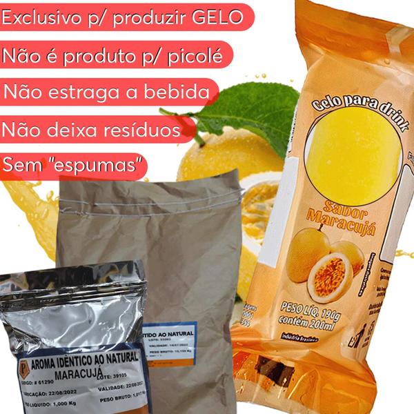 Imagem de Aroma Essência em Pó para Gelo Saborizado - Sabor Maracujá - Pct 01 Kg