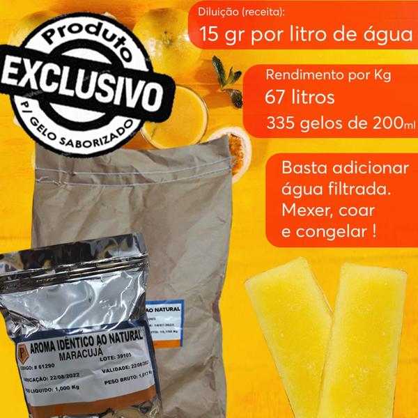 Imagem de Aroma Essência em Pó para Gelo Saborizado - Sabor Maracujá - Pct 01 Kg