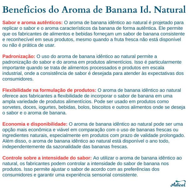 Aroma ID Natural Banana - 200g - Adicel Ingredientes Imagem de Aroma ID Natural Banana - 200g