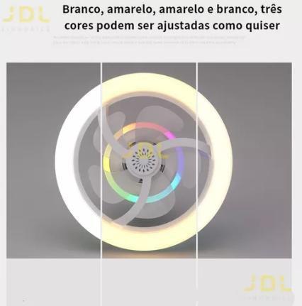 Imagem de Aromaterapia e Luz Colorida em Ventilador Giratório 360