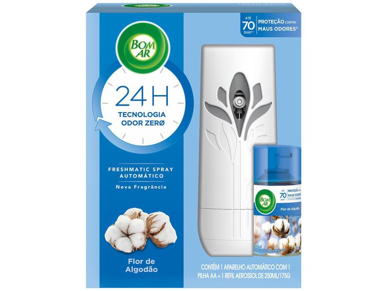 Imagem de Aromatizador Bom Ar Spray Automático Freshmatic Flor de Algodão com Refil 250ml