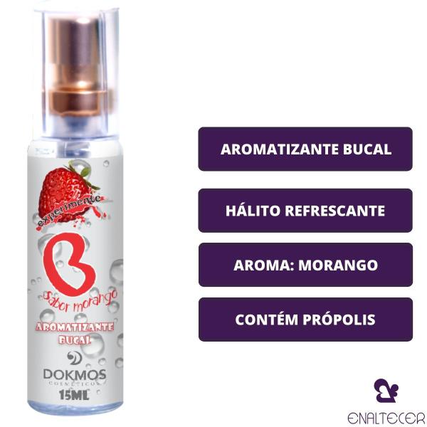 Imagem de Aromatizador Bucal Com Propolis Beija Bem Morango Dokmos