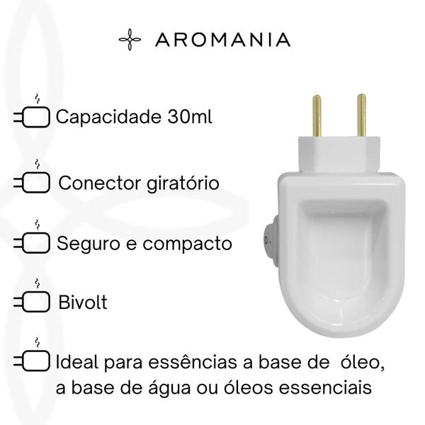 Imagem de Aromatizador Difusor Elétrico Aromaterapia + 5 Essências 15ml - Personalize Seu Kit